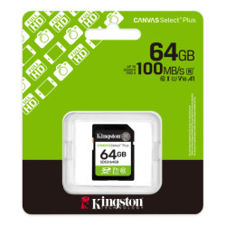 Карта пам'яті Kingston 64GB SDXC class 10 UHS-I V10 A1 Canvas Select Plus (SDS3/64GB)