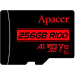Карта пам'яті Apacer 256GB microSDXC class 10 UHS-I V10 A1 (AP256GMCSX10UB-R)