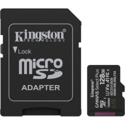 Карта пам'яті Kingston 128GB (з SD адаптером) Class 10 UHS-I U1 V10 A1 (SDCS3/128GB)