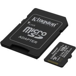 Карта пам'яті Kingston 128GB (з SD адаптером) Class 10 UHS-I U1 V10 A1 (SDCS3/128GB)