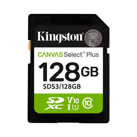 Карта пам'яті Kingston 128GB SDXC class 10 UHS-I V10 A1 Canvas Select Plus (SDS3/128GB)