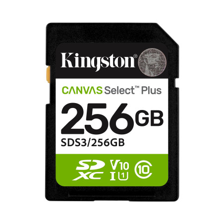 Карта пам'яті Kingston 256GB SDXC class 10 UHS-I V10 A1 Canvas Select Plus (SDS3/256GB)