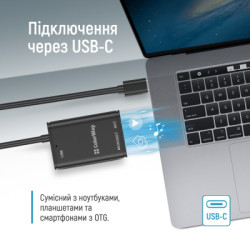Зчитувач флеш-карт ColorWay USB-C to USB 3.0/SD/MicroSD (CW-CR-02)