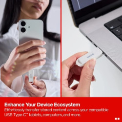 USB флеш накопичувач SanDisk 128GB Phone Drive Arctic White Type-C USB 3.2 (SDIXS0N-128G-GN6NE)