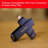 USB флеш накопичувач SanDisk 128GB Phone Drive for iPhone Metallic Sky Lightning/Type-C U (SDIXD0N-128G-GN6NE)
