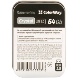 USB флеш накопичувач ColorWay 64GB ColorWay Crystal USB 3.0 (CW-USBCL64)