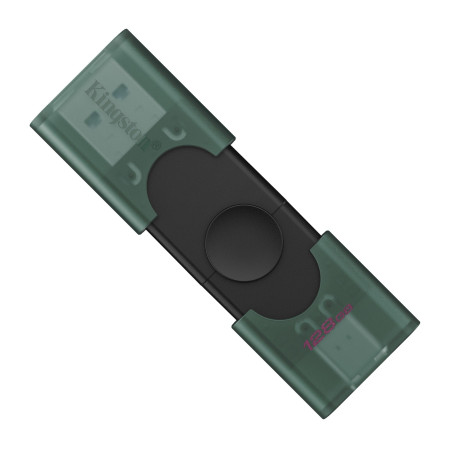 USB флеш накопичувач Kingston 128GB DataTraveler Duo USB 3.2 / Type-C Black/Green (DTDEG2/128GB)