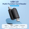 Зчитувач флеш-карт Vention USB 3.0 to SD+TF Black Dual Drive Letter (CLGB0)
