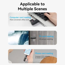 Зчитувач флеш-карт Vention USB 3.0 to SD+TF Black Dual Drive Letter (CLGB0)