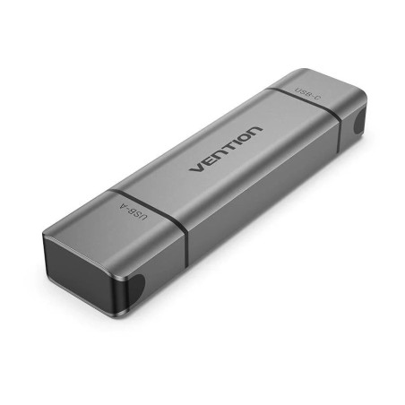 Зчитувач флеш-карт Vention USB 3.0 AM/USB-C to SD+TF Gray Dual Drive Letter Aluminum Alloy (CLLH0)
