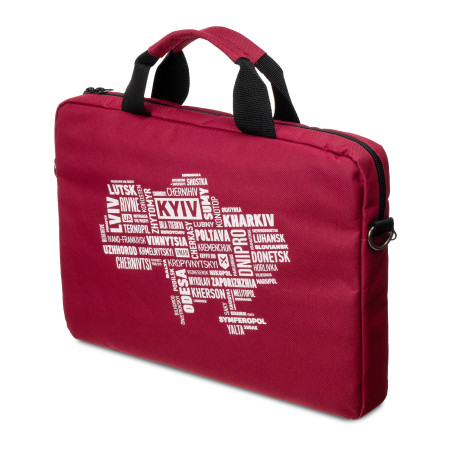 Сумка для ноутбука Vinga 15.6" NB1502 Burgundy, white print (NB1502UWBY)