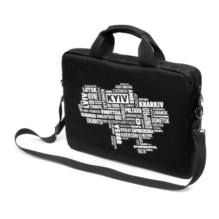 Сумка для ноутбука Vinga 14" NB1402 Black, white print (NB1402UWBK)