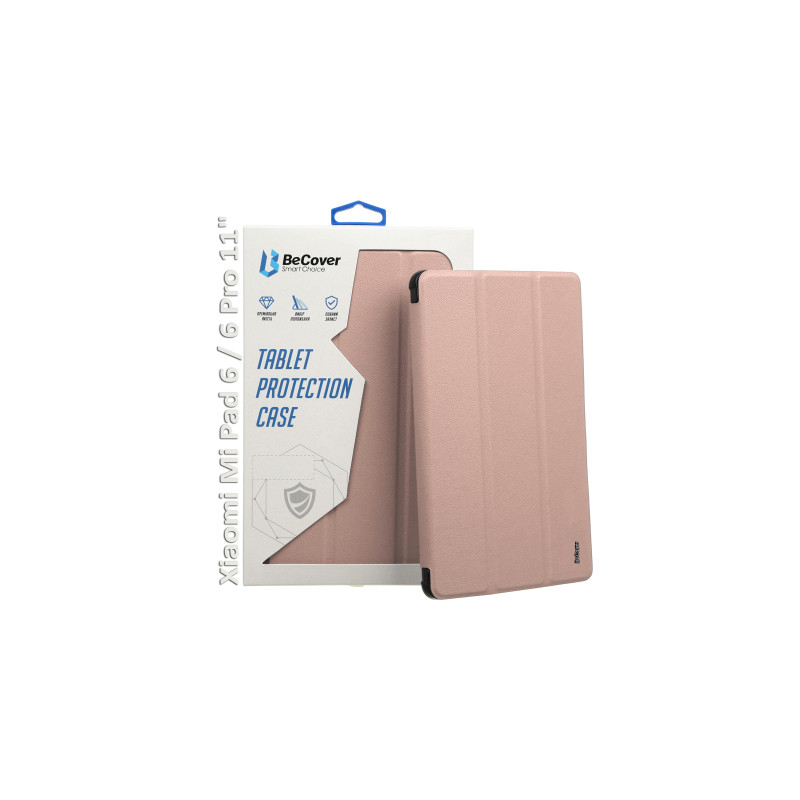 Чохол до планшета BeCover TPU Edge stylus mount Xiaomi Mi Pad 6 / 6 Pro 11" Rose Gold (709557)