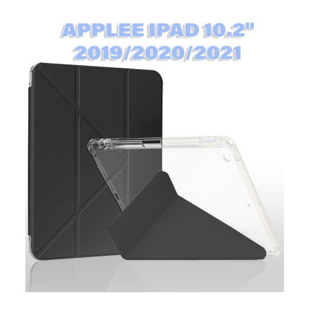 Чохол до планшета BeCover Ultra Slim Origami Transparent Apple Pencil Apple iPad 10.2 2019/2020/2021 Black (711098)