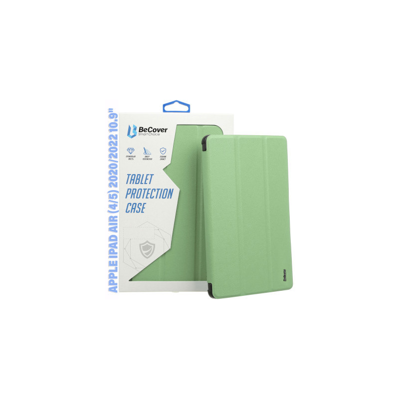 Чохол до планшета BeCover Tri Fold Soft TPU Silicone Apple iPad Air (4/5) 2020/2022 10.9" Green (711131)