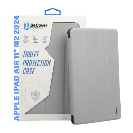 Чохол до планшета BeCover Tri Fold Soft TPU Silicone Apple iPad Air 11" M2/M3 (2024/2025) Gray (711408)