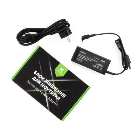 Блок живлення до ноутбуку Vinga ASUS 65W 19V 3,42A 4.0 *1.35 (VPA-1934-AS4013-101)