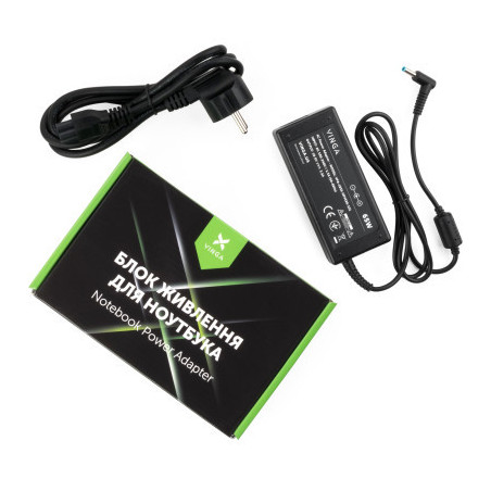 Блок живлення до ноутбуку Vinga HP 65W 18.5V 3.5А 4.5*3.0 (VPA-1835-HP4530-101)