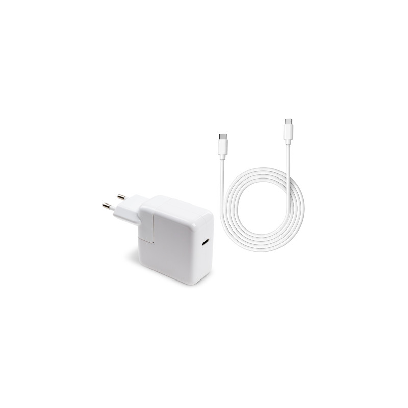 Блок живлення до ноутбуку Vinga Apple 30W 5V3A/9V3A/12V2.4A/14.5V2A/ 18V1.5A/20V1.5A USB-C (VPA-30-APP-C)