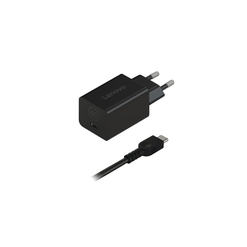 Блок живлення до ноутбуку Lenovo 65W GaN Nano Adapter USB Type-C (40AWGN65EU)