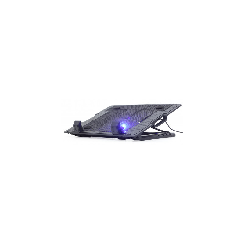 Підставка до ноутбука Gembird до 17", 1x150 mm fan, black (NBS-1F17T-01)