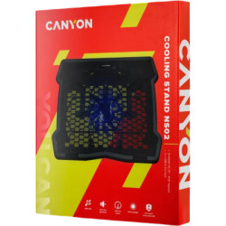 Підставка до ноутбука Canyon NS02, 10-15.6 laptop, single fan with 2x2.0 USB hub (CNE-HNS02)