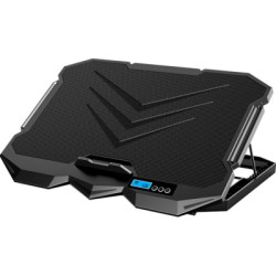 Підставка до ноутбука IceCoorel 10-17", 2*125mm + 2*70mm 2600 RPM, 385x280x28mm, Black (K22)