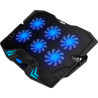 Підставка до ноутбука IceCoorel 10-17", 6*70mm 1800 RPM, 2*USB, + LCD, 365*297*30mm, Black (K8)