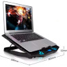 Підставка до ноутбука IceCoorel 10-17", 6*70mm 1800 RPM, 2*USB, + LCD, 365*297*30mm, Black (K8)