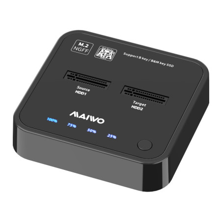 Док-станція для накопичувачів Maiwo 2*SATA M.2 SSD Key B/B+M USB 3.1 Gen1 Type-C (K3016SG1)