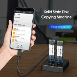 Док-станція для накопичувачів Maiwo 2*NVMe M.2 SSD Key M/B+M USB 3.1 Gen2 Type-C (K3016P)