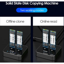 Док-станція для накопичувачів Maiwo 2*NVMe M.2 SSD Key M/B+M USB 3.1 Gen2 Type-C (K3016P)