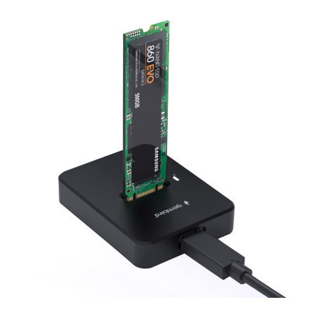 Док-станція для накопичувачів Gembird USB Type-C M.2 SATA NVME SSD (DD-U3M2)