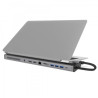 Порт-реплікатор J5create Dock-Station USB-C 10Gbps, 12-in-1 (слот M2 NVMe/хаб/HDMI/DP/PD/картрид/LAN) (JCD552-N)