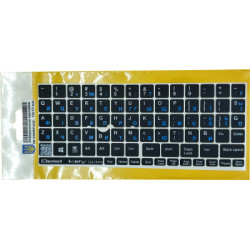 Наклейка на клавіатуру BestKey непрозора чорна, 76, синій (BKU13BLU/013)