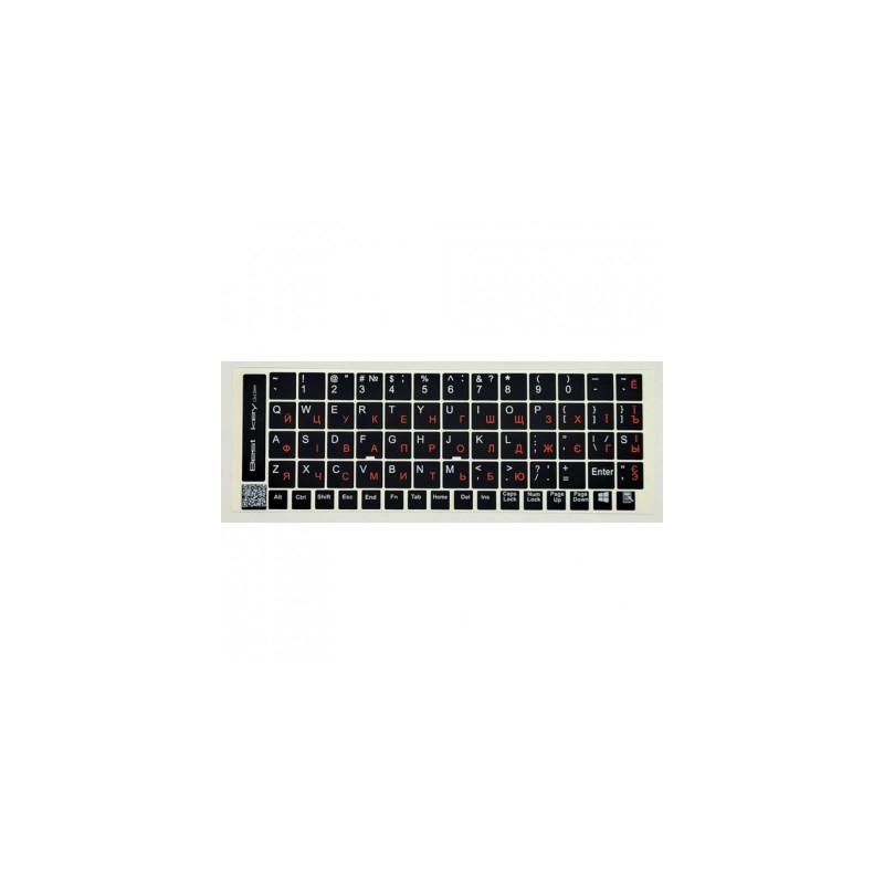 Наклейка на клавіатуру BestKey непрозора чорна, 68, помаранчевий (BK13ORA/024)