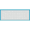 Наклейка на клавіатуру BestKey мініатюрна прозора, 56, білий (BKm3WhTr)