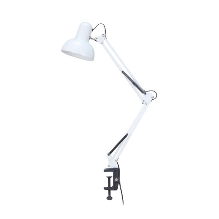 Настільна лампа Євросвітло Ridy-027 E27 зі струбциною біла