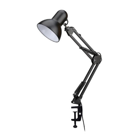 Настільна лампа Євросвітло Ridy-027 E27 зі струбциною чорна