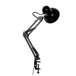 Настільна лампа Євросвітло Ridy-027 E27 зі струбциною чорна