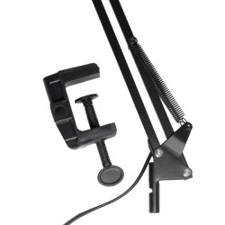 Настільна лампа Євросвітло Ridy-027 E27 зі струбциною чорна