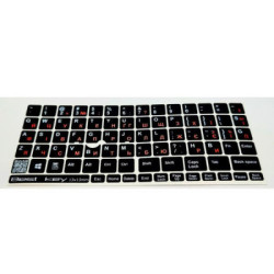 Наклейка на клавіатуру BestKey непрозора чорна, 76, помаранчевий (BKU13ORA/014)