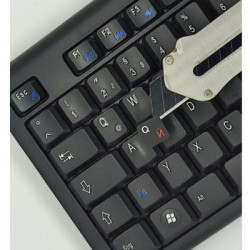 Наклейка на клавіатуру BestKey непрозора чорна, 76, помаранчевий (BKU13ORA/014)