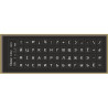 Наклейка на клавіатуру BestKey мініатюрна непрозора чорна, 56, срібний (BKm4SIL/044)