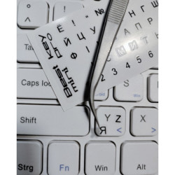 Наклейка на клавіатуру BestKey mini Pro 3,5х3мм, прозора основа, 70, чорний (BKmPRO/BlacTr/054)