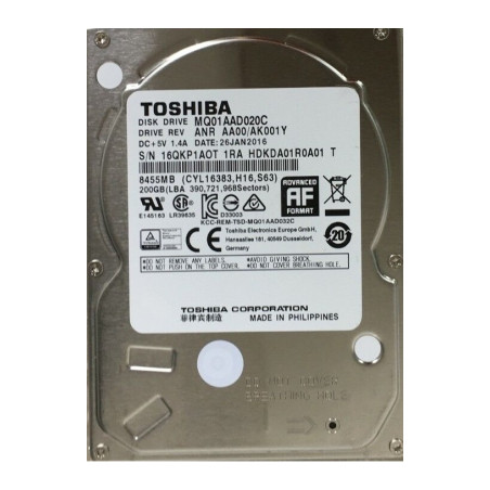 Жорсткий диск для ноутбука 2.5" 200GB Toshiba (MQ01AAD020C)