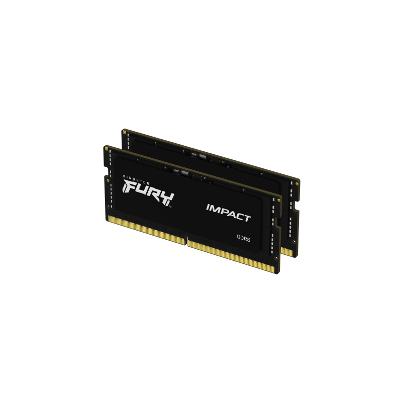 Модуль пам'яті для ноутбука SoDIMM DDR5 64GB (2x32GB) 4800 MHz FURY Impact Kingston Fury (ex.HyperX) (KF548S38IBK2-64)