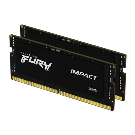 Модуль пам'яті для ноутбука SoDIMM DDR5 64GB (2x32GB) 4800 MHz FURY Impact Kingston Fury (ex.HyperX) (KF548S38IBK2-64)