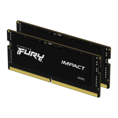 Модуль пам'яті для ноутбука SoDIMM DDR5 64GB (2x32GB) 5600 MHz FURY Impact Kingston Fury (ex.HyperX) (KF556S40IBK2-64)