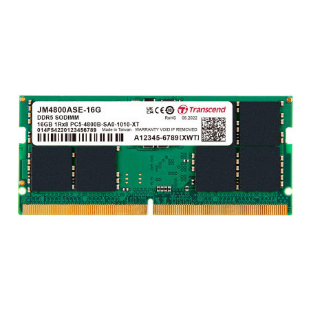Модуль пам'яті для ноутбука SoDIMM DDR5 16GB 4800 MHz JetRam Transcend (JM4800ASE-16G)